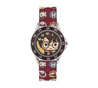 Harry Potter Warner Brothers HP9049 Montre d'apprentissage de l'heure Marron, Rouge, Sangle