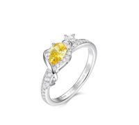 Harry Potter x FANCIME Collaboration - Felix Felicis Ring - Yellow, Sterling Silver Ring Jewellery Gift for Women Girls Her