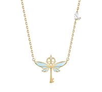 Harry Potter x FANCIME Collaboration - Flying Keys Necklace - Glow-in-the Dark Design, Sterling Silver Pendant Necklace Jewellery Gift for Women Girls