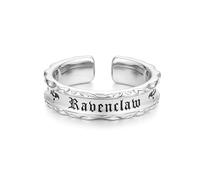 Harry Potter x FANCIME Collaboration - Ravenclaw House Ring - Silver, Sterling Silver Adjustable Ring Jewellery Gift for Women Girls Men