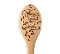 Harry The Wizard Baking Gift - Cuillère en bois - Inscription gravée - Cadeau de cuisine pour homme et femme - Article non officiel pour fan (I Solemnly Swear)