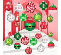 Harrycle Set de 54 Pièces Décorations de Noël Suspendues Décor de Tourbillons en Aluminium Suspendu de Noël Ornement de Boule à Suspendre au Plafond Fournitures pour Noël Vacances Baby Shower Fête