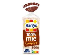 HARRY'S 100% MIE PAIN DE MIE SANS CROÛTE COMPLET 500G, HARRYS, LOT DE 4