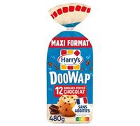 HARRYS - Brioches Doowap moelleuses aux pépites de chocolat, sans additifs, paquet de 12 sachets - Le Lot De 3
