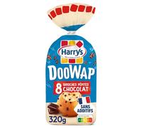 HARRYS - Brioches moelleuses aux pépites de chocolat, sans additifs, pack de 8 sachets - Lot de 4 - vendu par Lot