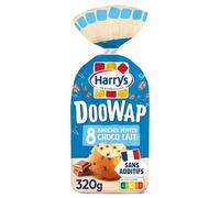 HARRYS - Doowap Brioches Pépites Choco Lait X8 - 320g - Gourmandise sans additifs - Petit déjeuner exquis - Lot De 4