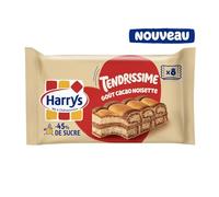 HARRYS - Gâteaux Moelleux Noisette & Cacao, Réduction de Sucres pour une Pause Gourmande (8 Sachets) - lot de 3 - Vendu par Lot