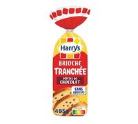 HARRYS - Harry'S Brioche Tranchée Aux Pépites De Chocolat Sans Additifs 485G - Lot De 4
