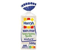 HARRYS - Harry'S Pain De Mie Sans Sucres Ajoutés Sans Croûte 100% Mie Nature 500G - Lot De 4