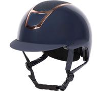 Harrys Horse Casque d'équitation Matterhorn bleu marine or rose avec paillettes, taille:M/56-58 cm