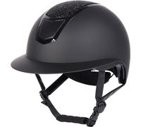 Harrys Horse Casque d'équitation Mont Blanc sparkle noir-noir avec paillettes, Taille:M/56-58 cm
