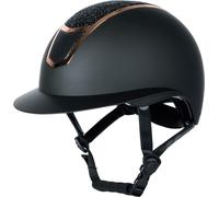Harrys Horse Casque d'équitation Mont Blanc sparkle noir-or rose avec paillettes, taille:M/56-58 cm