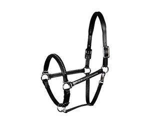 Harry's Horse Collier en cuir Finesse Crystal - Couleur : noir - Taille :