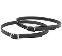 Harry's Horse Courroie d'éperons pour femme en cuir verni Noir Taille M