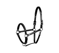 Harry's Horse Licol en cuir Finesse Crystal, couleur : noir, taille : cob