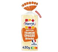 HARRYS - Pain de mie 100% Mie brioché tranches épaisses | Onctueux et savoureux | Idéal pour vos petits déjeuners | le sachet de 15 tranches | LOT DE 4