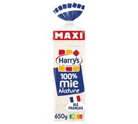 HARRYS - Pain de Mie 100% Mie Sans Croûte Nature, Maxi 650G - Lot De 4
