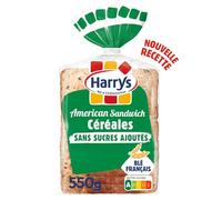 HARRYS - Pain de Mie 7 Céréales Sans Sucres Ajoutés, Texture Moelleuse et Naturelle (14 Tranches) - Le Lot De 4