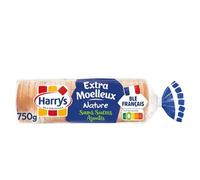 HARRYS - Pain de mie extra moelleux nature sans sucres ajoutés maxi format | Onctueux et savoureux | Idéal pour vos tartines | le sachet de 25 tranches - 750g | LOT DE 4