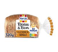 HARRYS - Pain de mie farine de seigle beau & bon | Savoureux et onctueux | Parfait pour vos sandwichs | le sachet de 320g | LOT DE 4