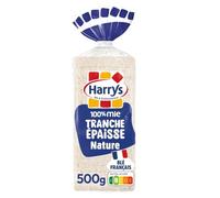 HARRYS - Pain de Mie Nature, Tranches Épaisses Sans Croûte, Pur Mie Moelleuse Sans Additifs (15 Tranches) - Le Lot De 4