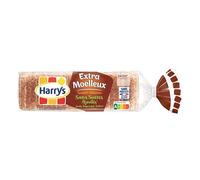HARRYS Pain de mie sans sucres ajoutés complet moelleux - 500g, la solution pour un petit-déjeuner sain et gourmand - Lot De 4 - Vendu Par Lot