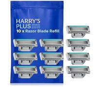 Harry's Plus Lot de 10 recharges de lames de rasoir, 5 lames avec tondeuse de précision, compatibles avec les rasoirs Harry's Plus pour homme