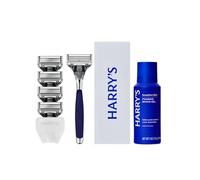 Harry's Rasoirs chromés pour homme | 5 lames de rasoir avec bande lubrifiante de précision et tondeuse, 4 cartouches, étui de voyage et gel de rasage de 56,7 g
