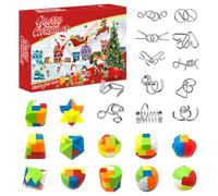 Harsever Calendrier de I'Avent 2025,Calendrier de l'Avent Casse tête Comprend 24 Jouets Puzzle,Cadeaux de Compte à Rebours pour Les Membres de la Famille (Style B)