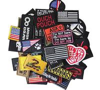 Harsgs Lot de 20 patchs tactiques aléatoires avec boucle brodée et crochet pour casquettes, sacs, sacs à dos, gilets, uniformes militaires, équipements tactiques, etc