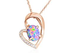 HARSHALI GEMS Collier avec pendentif en argent sterling 925 plaqué or naturel 7,50 carats avec opale noire