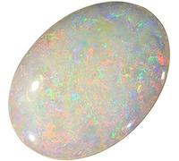 HARSHALI GEMS Pierre d'opale de feu naturelle de 3 carats Rashi Ratna originale et certifiée de laboratoire - Pierre précieuse non chauffée et non traitée - Pierres précieuses de qualité supérieure à