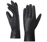 Harssidanzar Femmes Gants En Cuir Italien Agneau Doublés De Cachemire GL006FR2