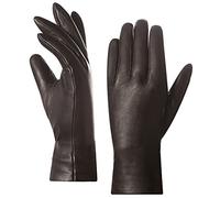 Harssidanzar Femmes Gants En Cuir Italien Agneau Doublés De Cachemire, Marron, M