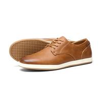 Harssidanzar Hommes Mode Sneakers Casual Oxfords Chaussures Affaires Formal Derby Sneakers KM309EU,Chameau,Taille 41