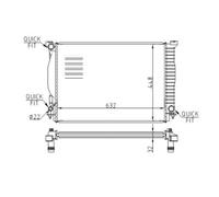 Hart 606 963 Radiateur, Refroidissement Du Moteur Pour Audi