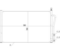 HART Condensateur Climatisation Pour Mazda 2 1.4 1.25 Ford Fiesta V Fusion