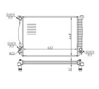 HART Radiateur Refroidisseur Convient pour Audi A4 Cabriolet 8H7 B6 8HE B7 8E5