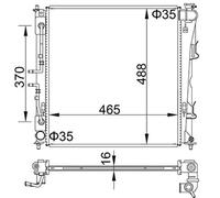 HART Radiateur Refroidisseur D'Eau Compatible Pour KIA Optima