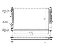 Radiateur, refroidissement du moteur HART 600 932