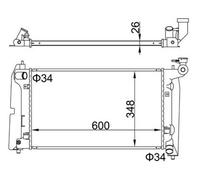 HART Radiateur Refroidisseur D'Eau Pour Toyota Corolla ZZE12 NDE12 ZDE12 E12