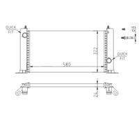 HART Radiateur Refroidisseur Pour Fiat Stilo 192 1.6 16V 1.2 1.4 192