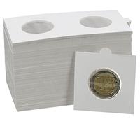 Hartberger 100 cadres à pièces 325 mm - Autocollants - Coinholders 50 × 50 mm - Pour pièces Ø 325 mm - Protection efficace en carton rigide