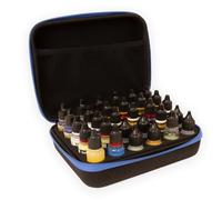 Hartem - Organisateur de peintures pour modélisme et acrylique | Étui rembourré avec mousse pour 30 bouteilles, mallette portable avec poignée et poche intérieure