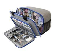 Hartem - Sac de rangement de peinture acrylique pour 54 bouteilles de 60 ml | Organisateur de rangement de peinture artisanale avec poignée et poche supplémentaire pour pinceaux et fournitures d'art |