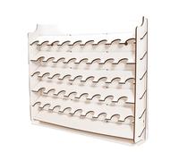 Hartem - Support Mural en Bois | Support Organisateur de Bouteilles de Peinture Acrylique et Pinceaux pour le Modélisme et le Maquettisme | 43 Bouteilles de 17 ml