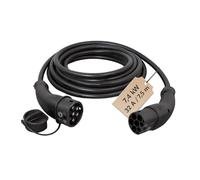 Harting EVC0110 Câble de charge électrique type 2 1 phasé 32 A 7,4 kW 7,5 m Câble certifié Noir
