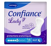 Hartmann Confiance Lady Nuit Protections Anatomiques à l'Aloe Vera 6 Gouttes - 14 unités