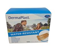 Hartmann DermaPlast® WATER-RESISTANT Pflasterstrips 19 x 72 mm | Faltschachtel (100 Stück)