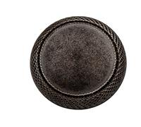 Hartmann-Knöpfe Gris Antique Effet Vieilli, légèrement bombé, Boutons en métal à Motifs - 3 Tailles (6 pièces), Gris, 22 mm
